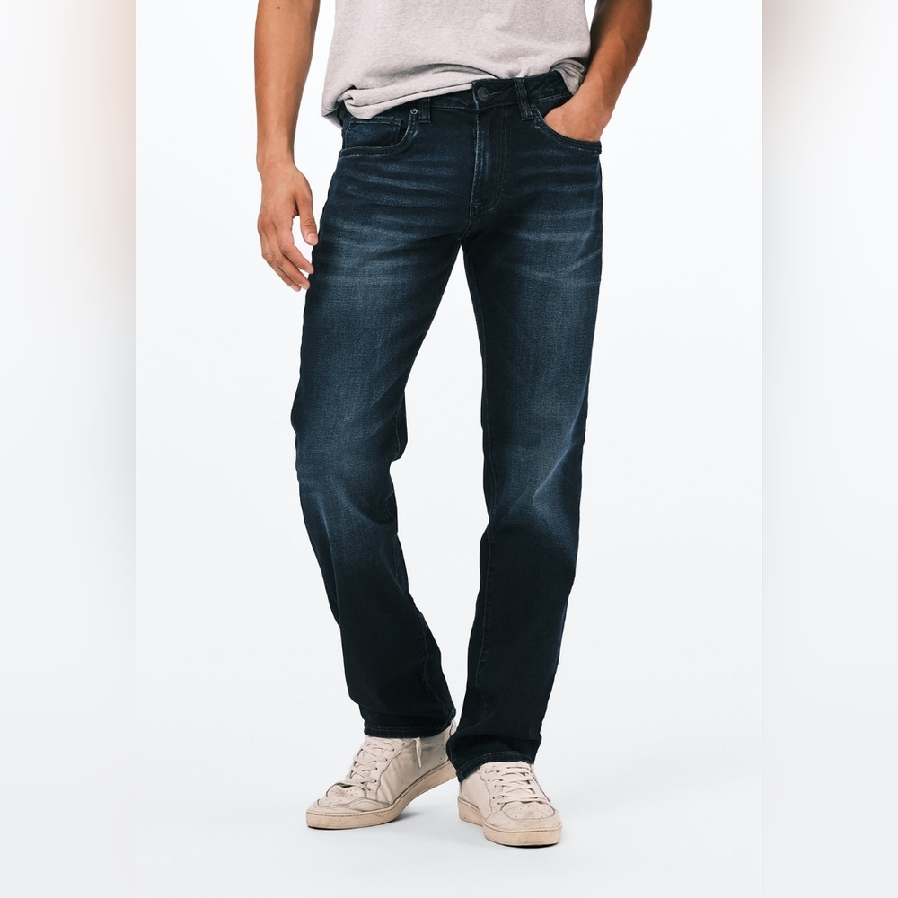 Buffalo David Bitton Straight Six Jeans 31x34 NWT Dark Indigo Blue Stretch Mens
